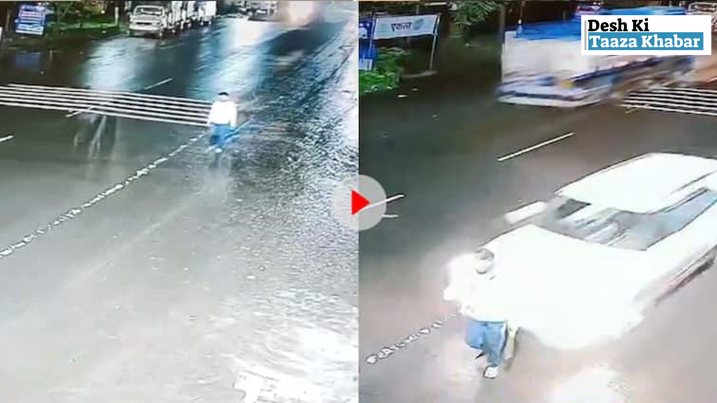 Disturbing Hit-and-Run Incident in Kolhapur: Man Thrown Several Feet into Air by Speeding Car