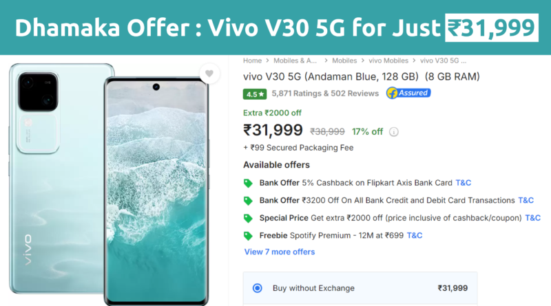 Unmissable Deal: Save Big on the Vivo V30 5G with Stunning Discounts and Offers!