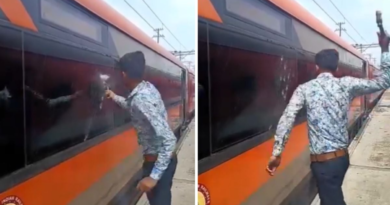 Viral Video: Man Breaking Window of Vande Bharat Train with Hammer; Railways Call for Public Assistance Amid Sabotage Surge