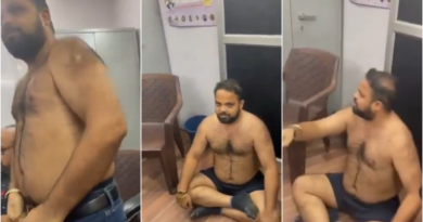 Viral Video: Businessman Stages Unique Protest in Ghaziabad GST Office Over Bribery Allegations