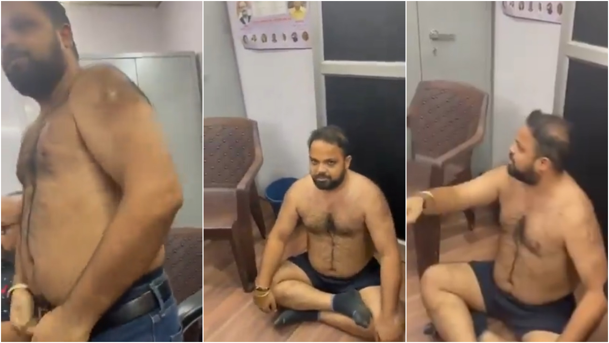 Viral Video: Businessman Stages Unique Protest in Ghaziabad GST Office Over Bribery Allegations